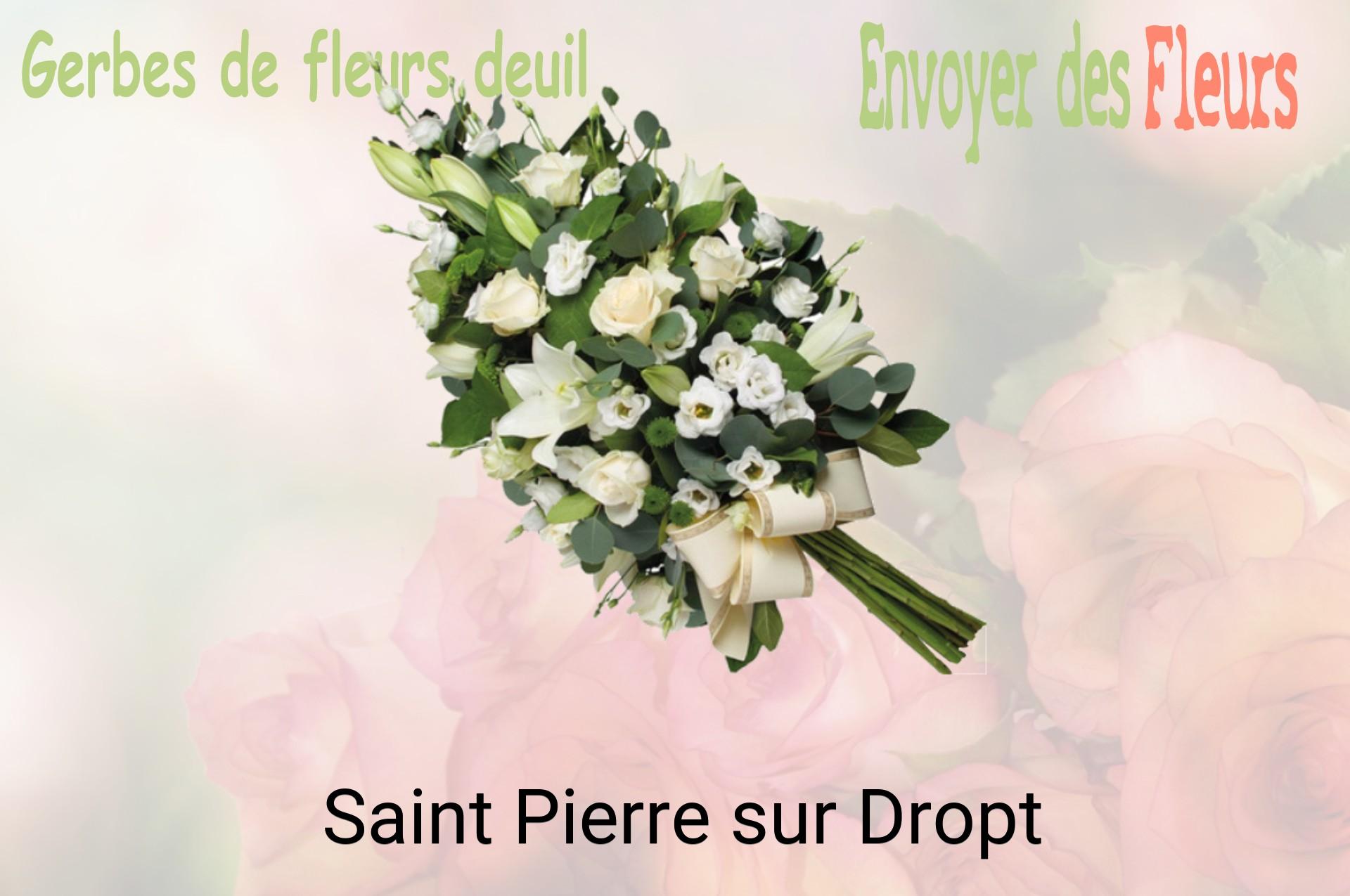 Gerbe de fleurs de deuil livrée à Saint-Pierre-sur-Dropt